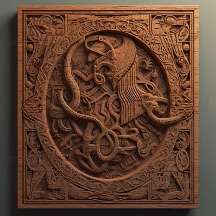Patterns and decorations (stl Aramaic 4, PATTERN_316) 3D models for cnc
